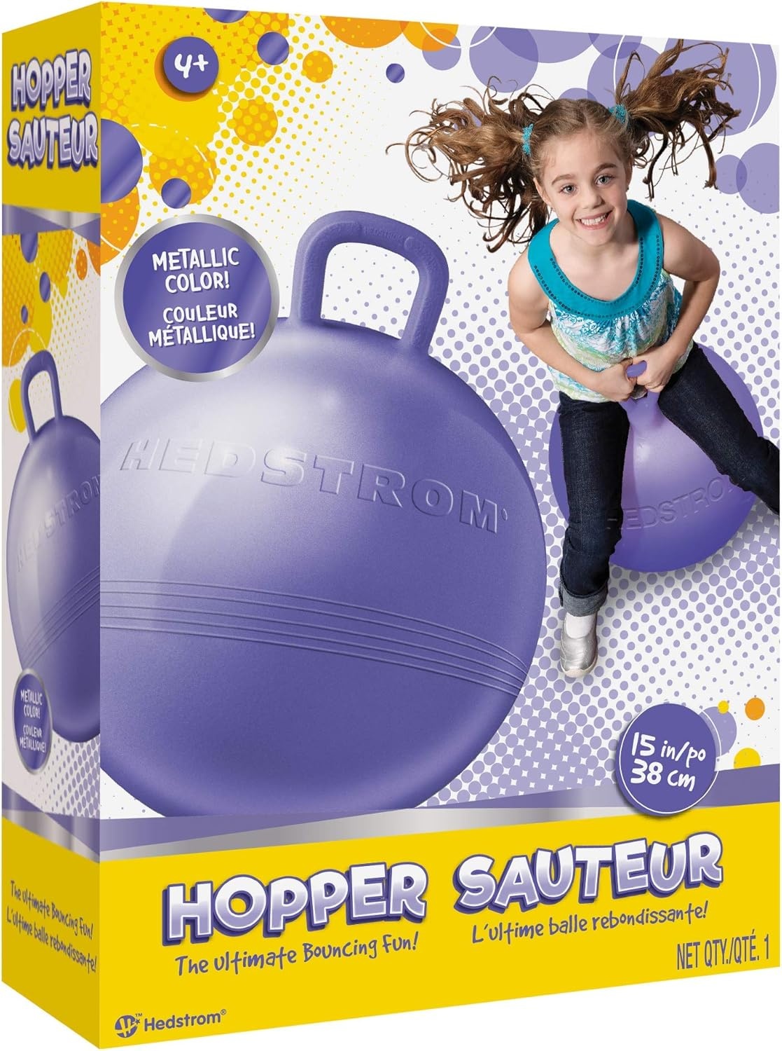Hedstrom Pink Hopper Ball, 15 Inch(Metallic Purple)