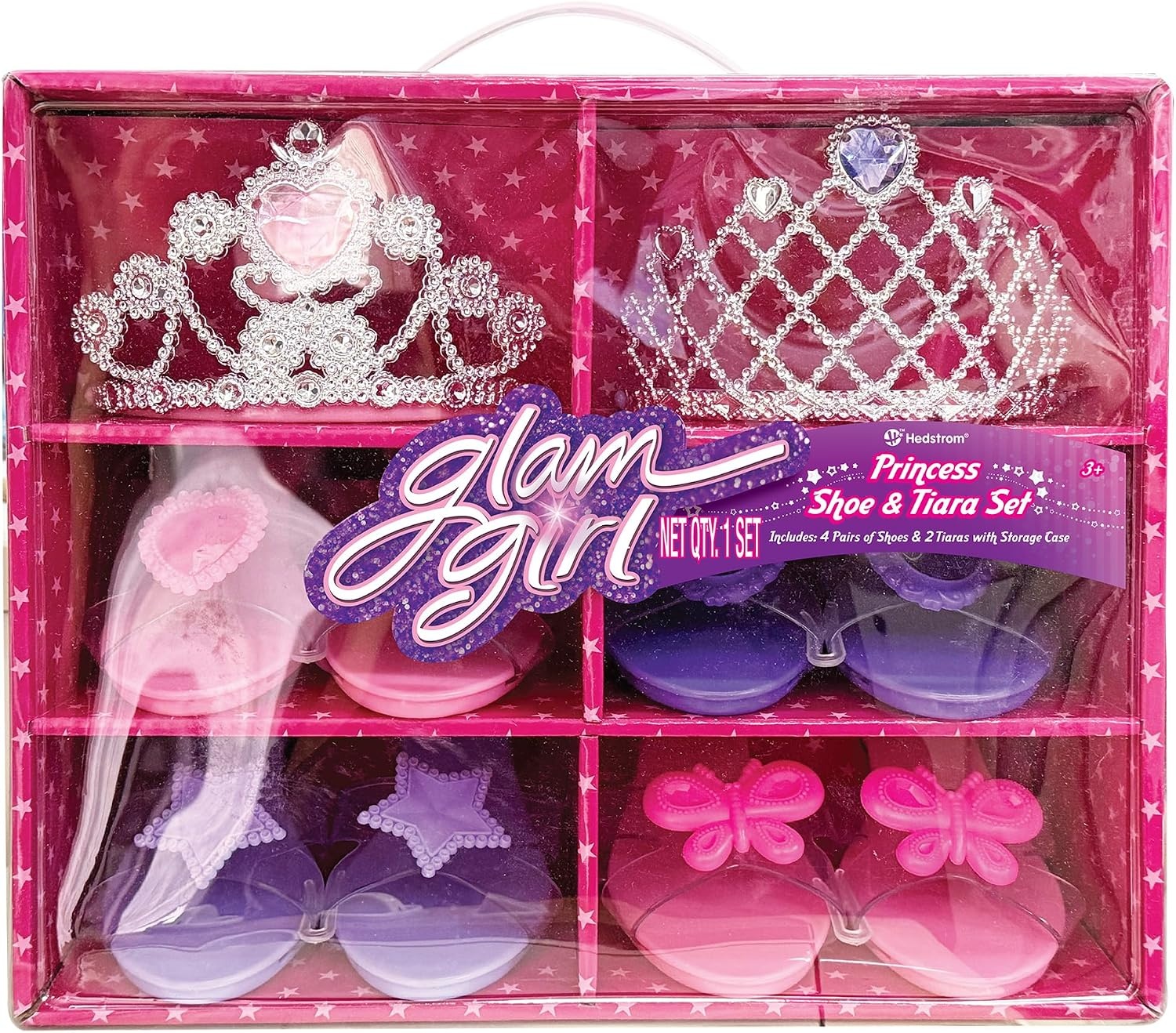 Hedstrom Shoes & Tiara Set – 4 Pairs of Shoes & 2 Tiaras with Storage Case, Ice Princess(Glam Girl) - view 3