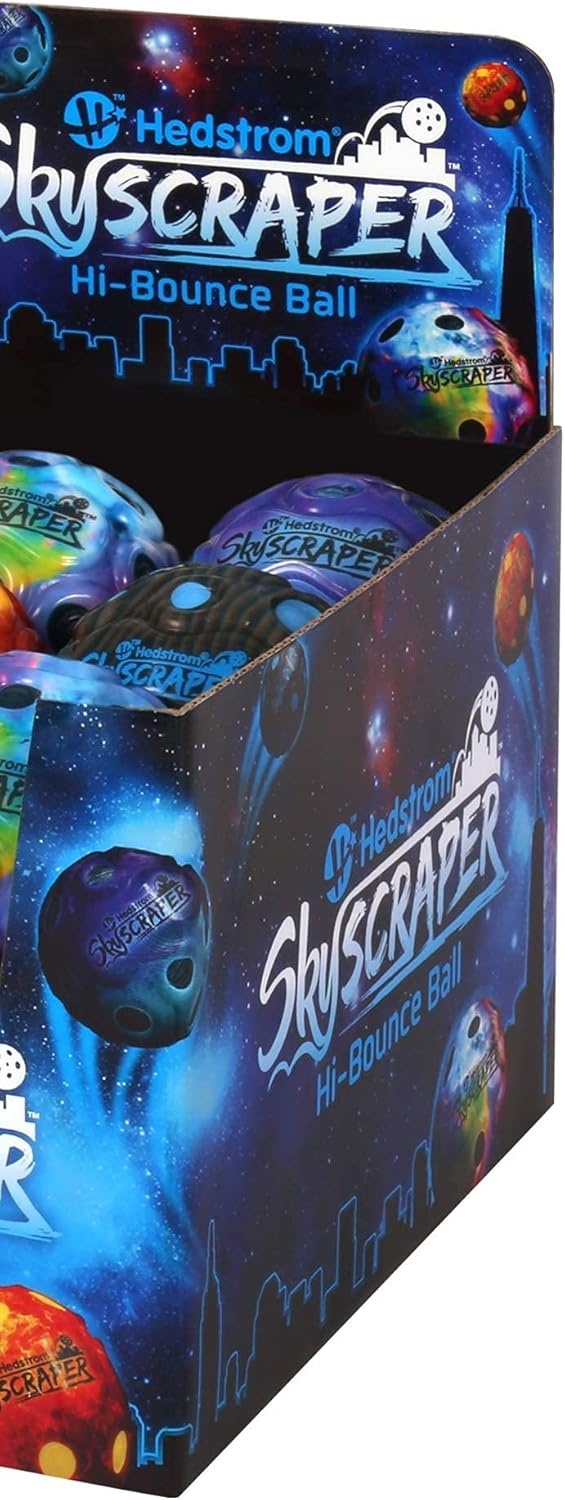 Hedstrom Skyscraper High Bounce Balls Pack of 12(Assorted Designs), 68 mm - view 2