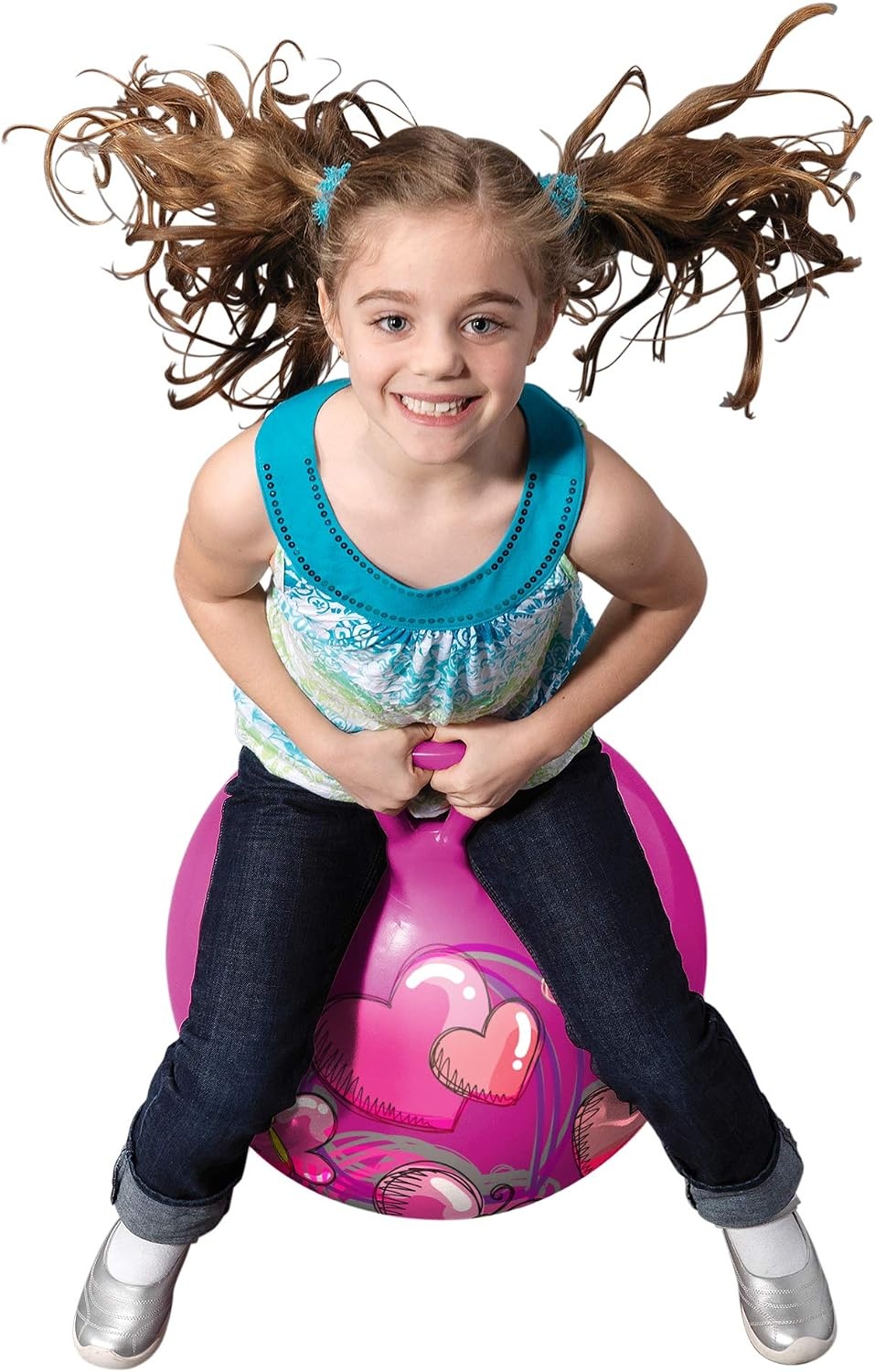 Hedstrom Hopper Ball, Hopping Ball, Jumping Ball, Flowers, 18 Inch(Hearts and Butterflies) - view 2