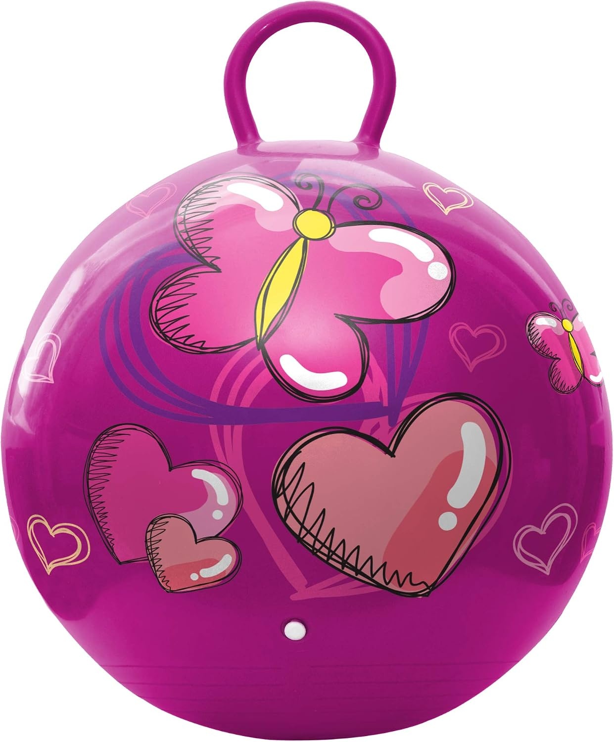 Hedstrom Hopper Ball, Hopping Ball, Jumping Ball, Flowers, 18 Inch(Hearts and Butterflies) - view 3