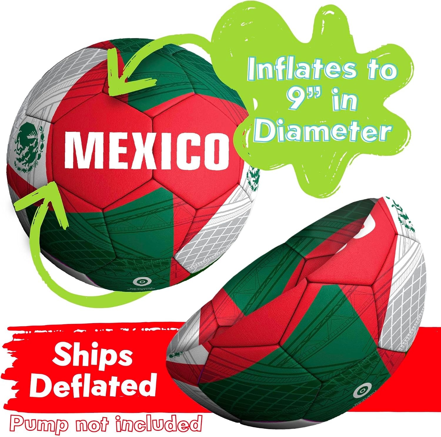 Regent Game Winner Soccer Ball Size 5, Ships Deflated – Mexico(Mexico) - view 3