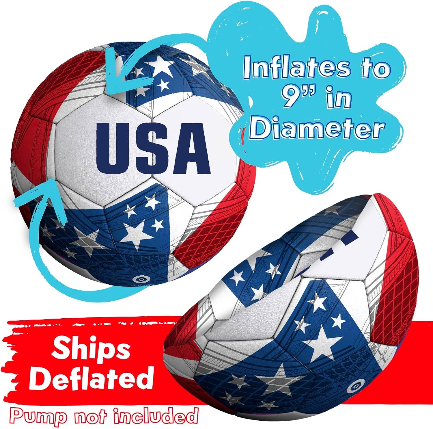 Regent Game Winner Soccer Ball Size 5, Ships Deflated – Mexico(USA) - view 3