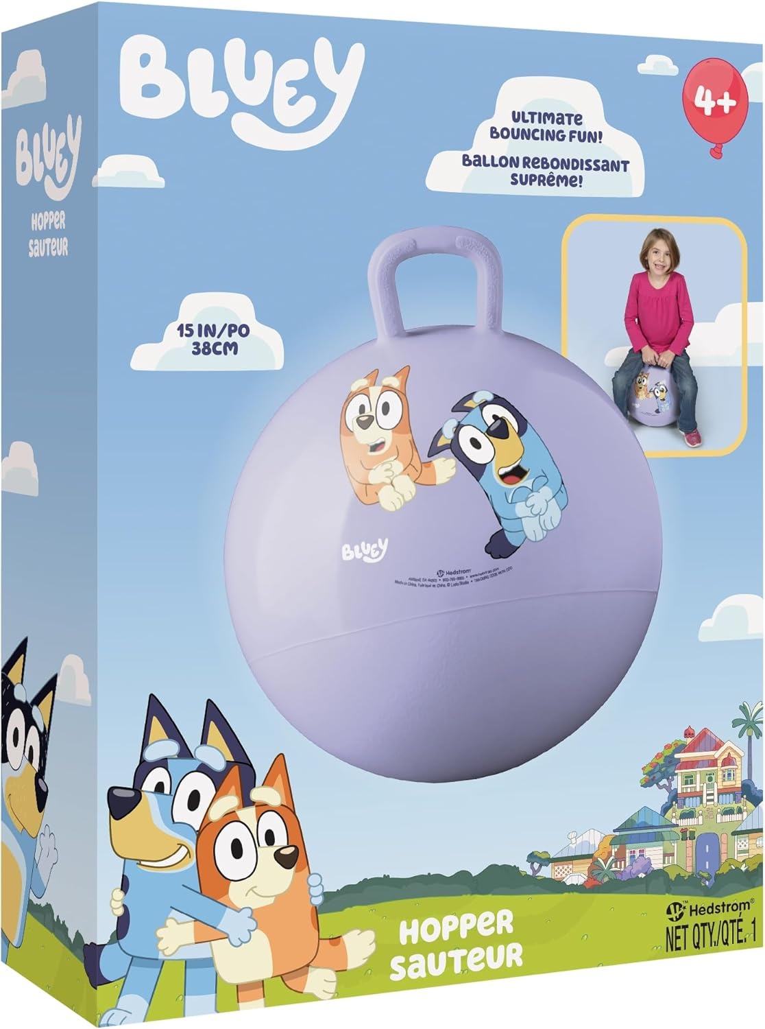 Hedstrom Bluey Hopper Ball, Jumping Ball for Kids, 15 inch (55-7553)