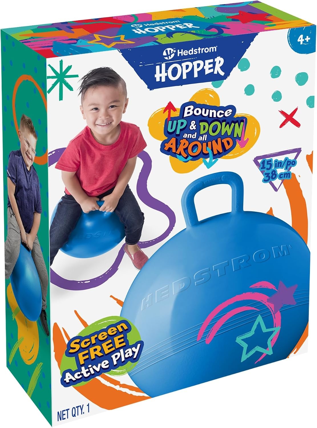 Hedstrom Pink Hopper Ball, 15 Inch(Blue)
