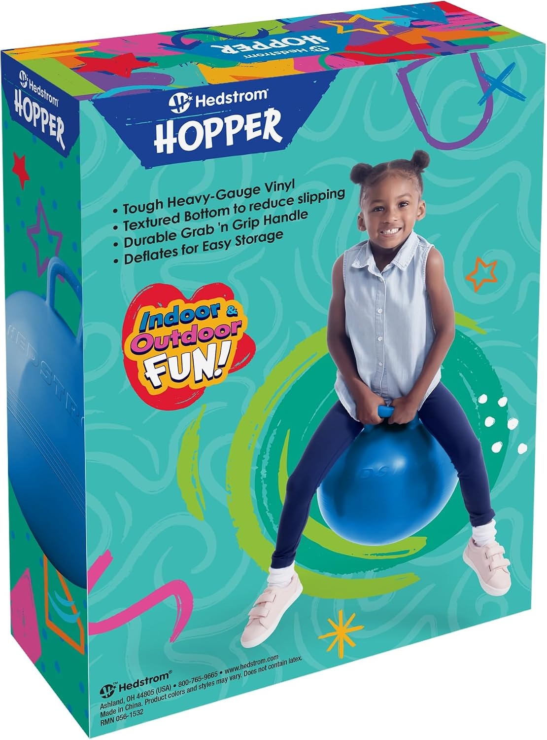 Hedstrom Pink Hopper Ball, 15 Inch(Blue) - view 7
