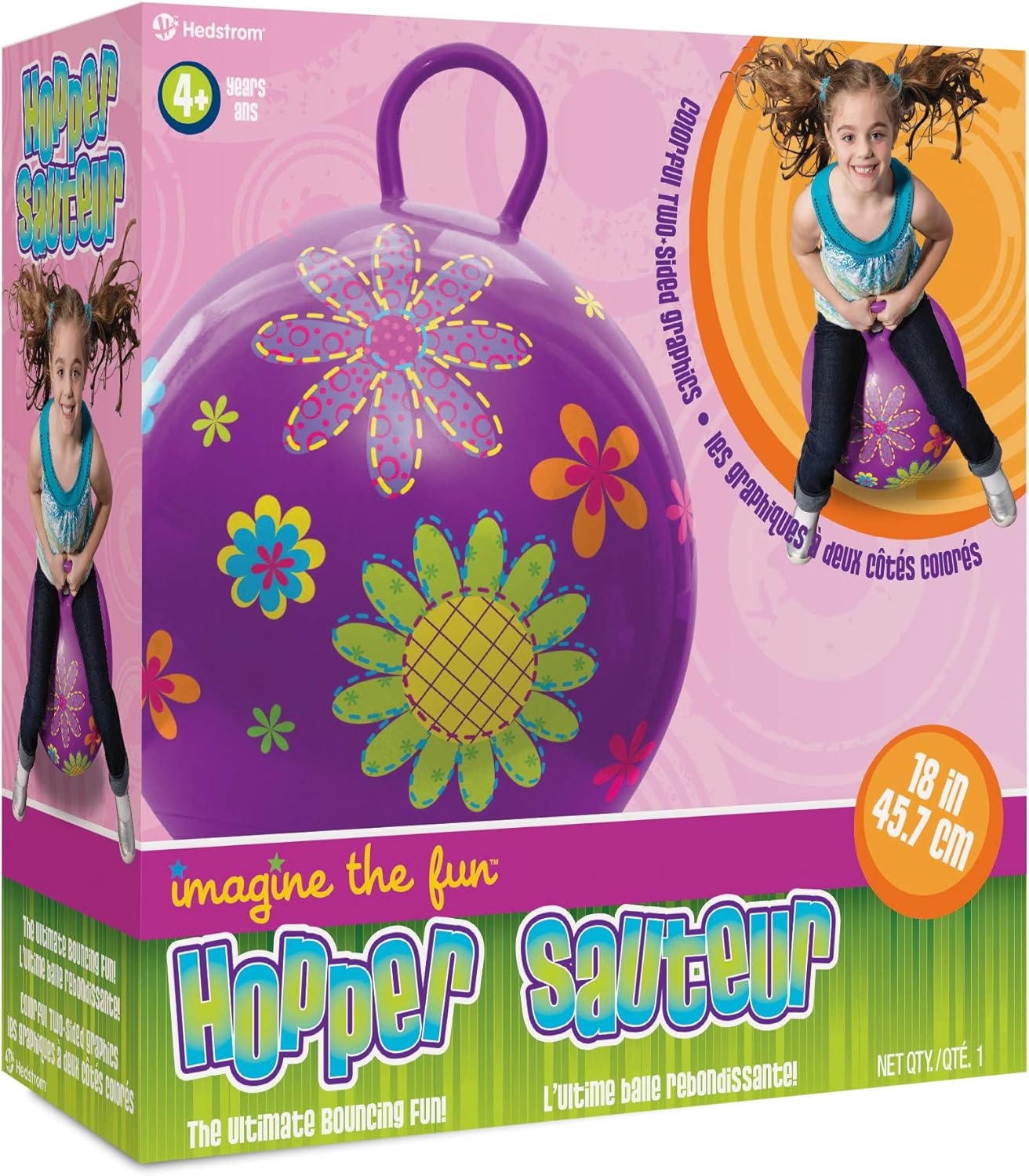 Hedstrom Hopper Ball, Hopping Ball, Jumping Ball, Flowers, 18 Inch(Flowers) - view 2