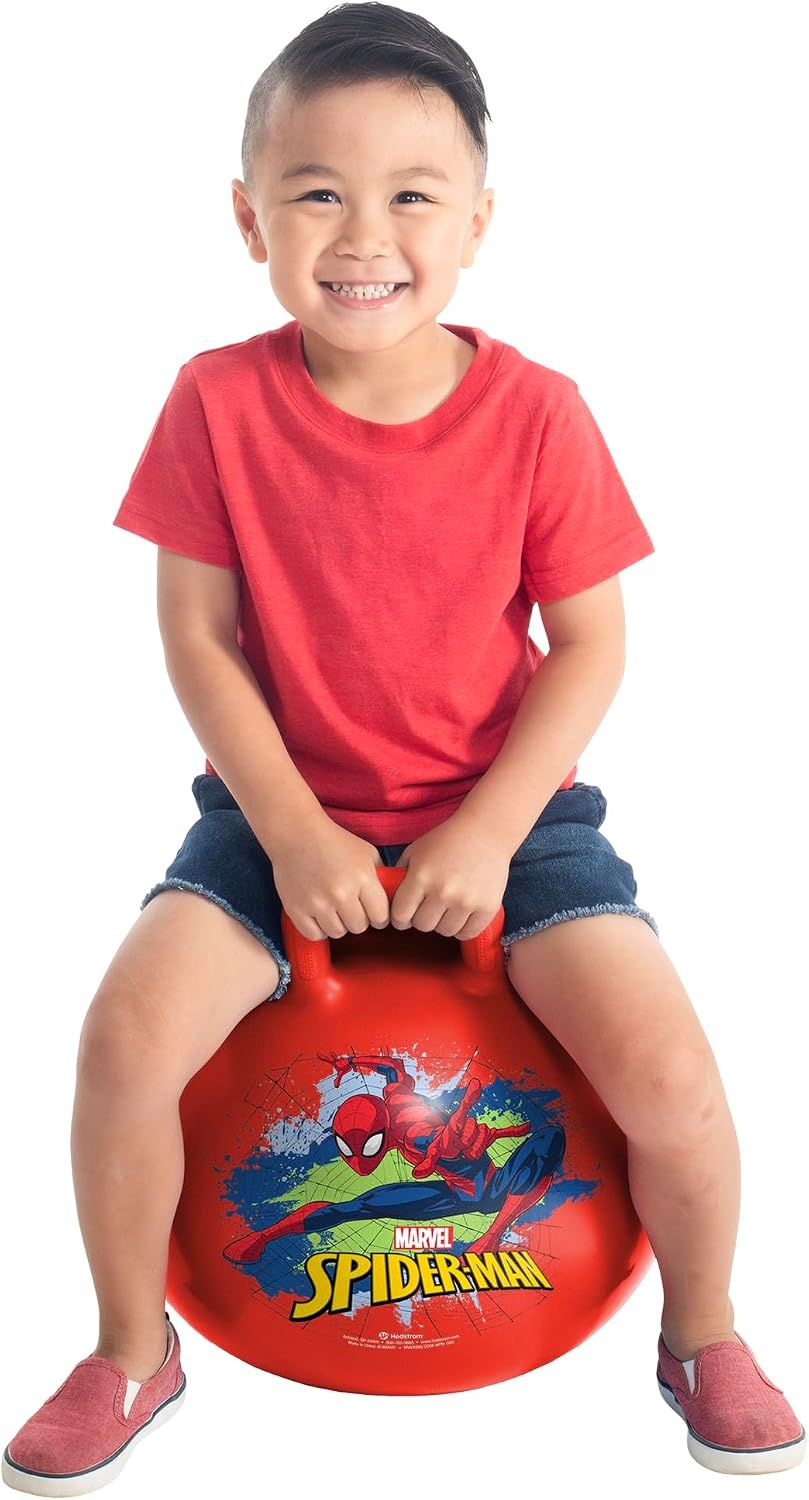 Hedstrom Hopper Ball, Jumping Ball for Kids, 15 Inch, Marvel Spiderman Red(Red Spiderman)