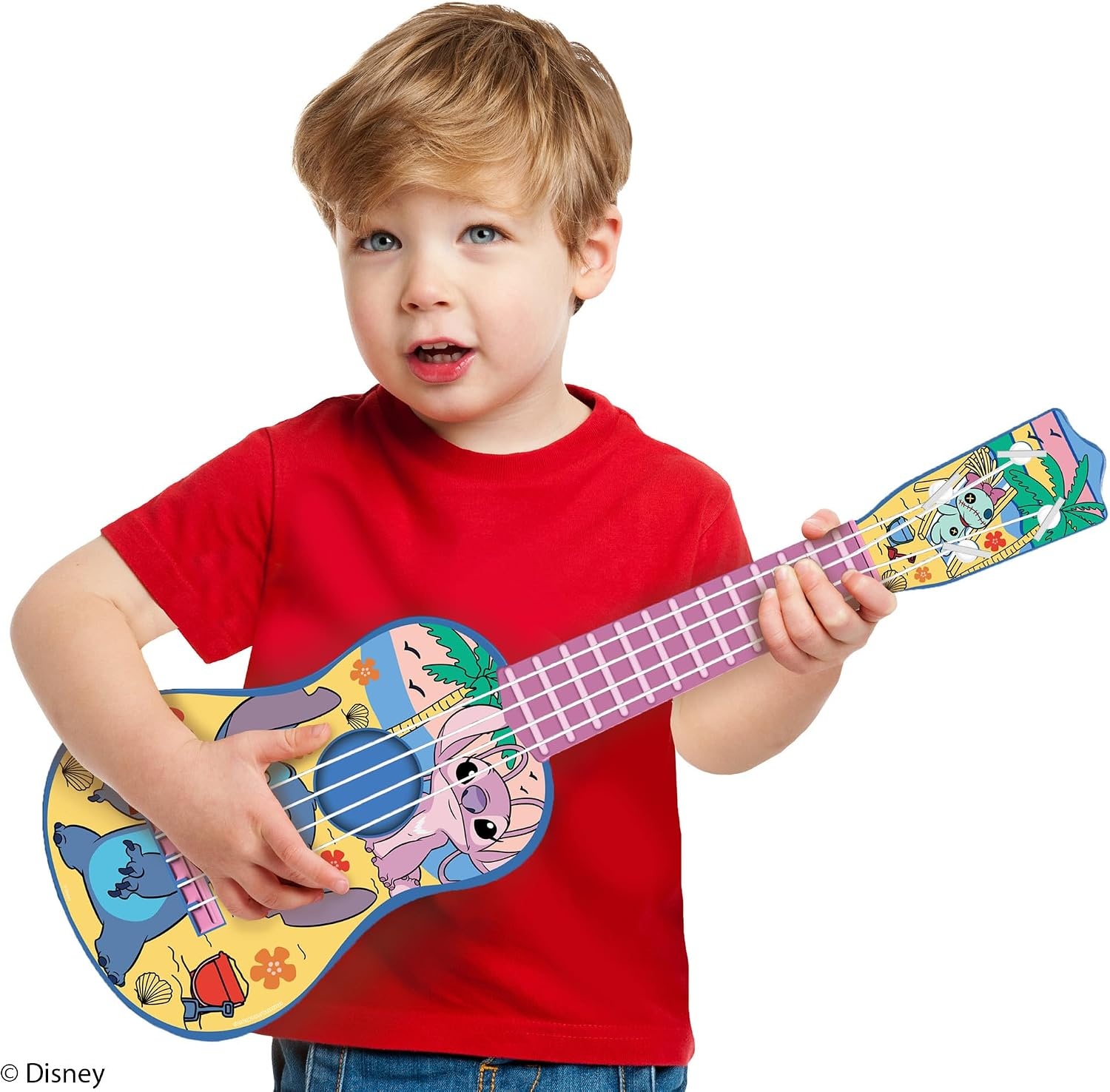 Hedstrom 21.5″ Large Toy Guitar with Adjustable Tuning Pegs, for Kids Age 3+ Years Old, Minnie Mouse(Disney Stitch) - view 2
