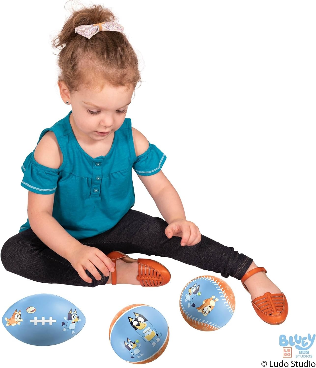 Bluey 3 Pack Foam Sport Ball Assortment – Football, Basketball & Baseball - view 2
