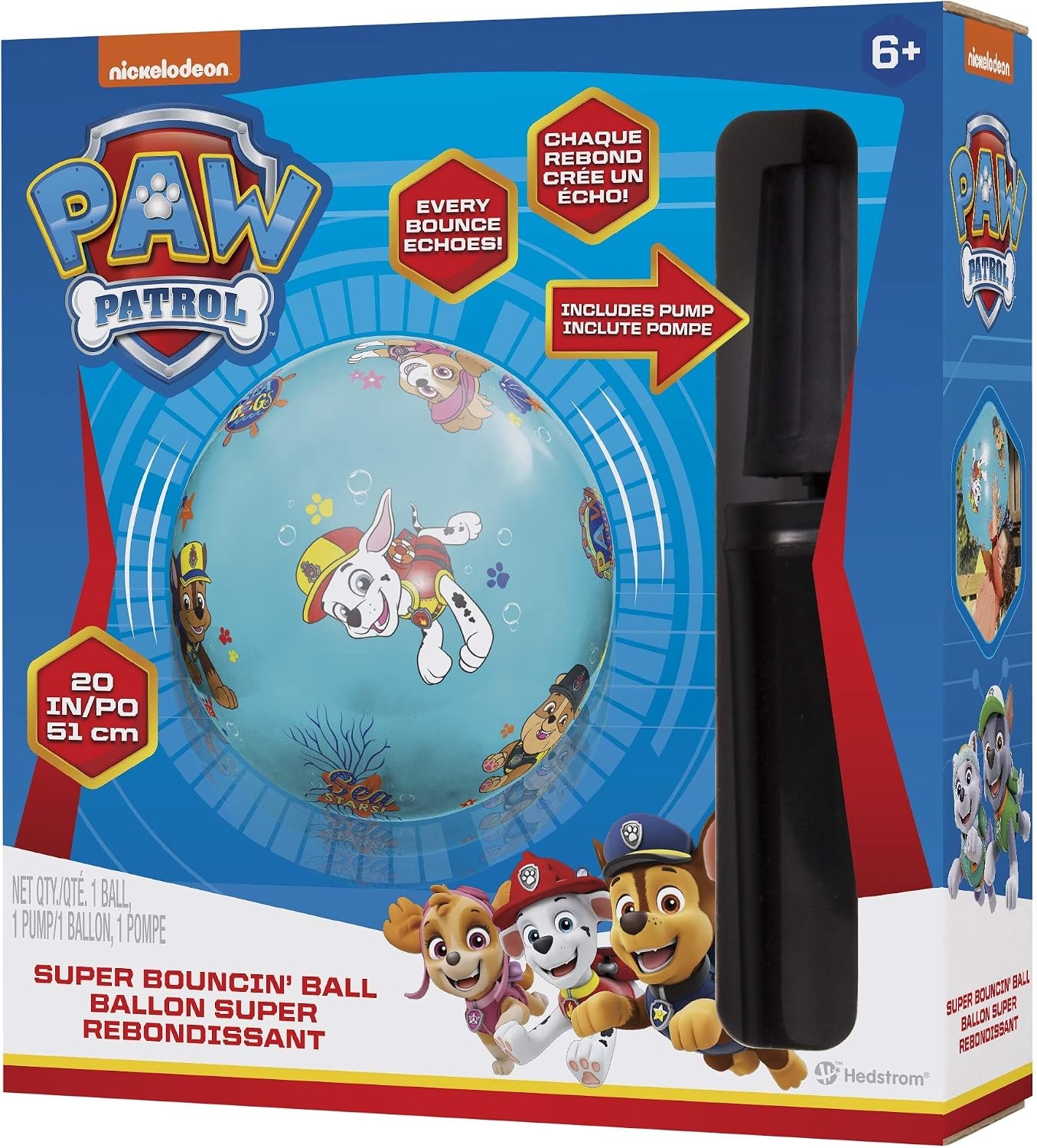 Hedstrom Disney Frozen 2, 20″ Super Bouncin Ball W/Pump, Multicolor (54-0706BX)(Paw Patrol)