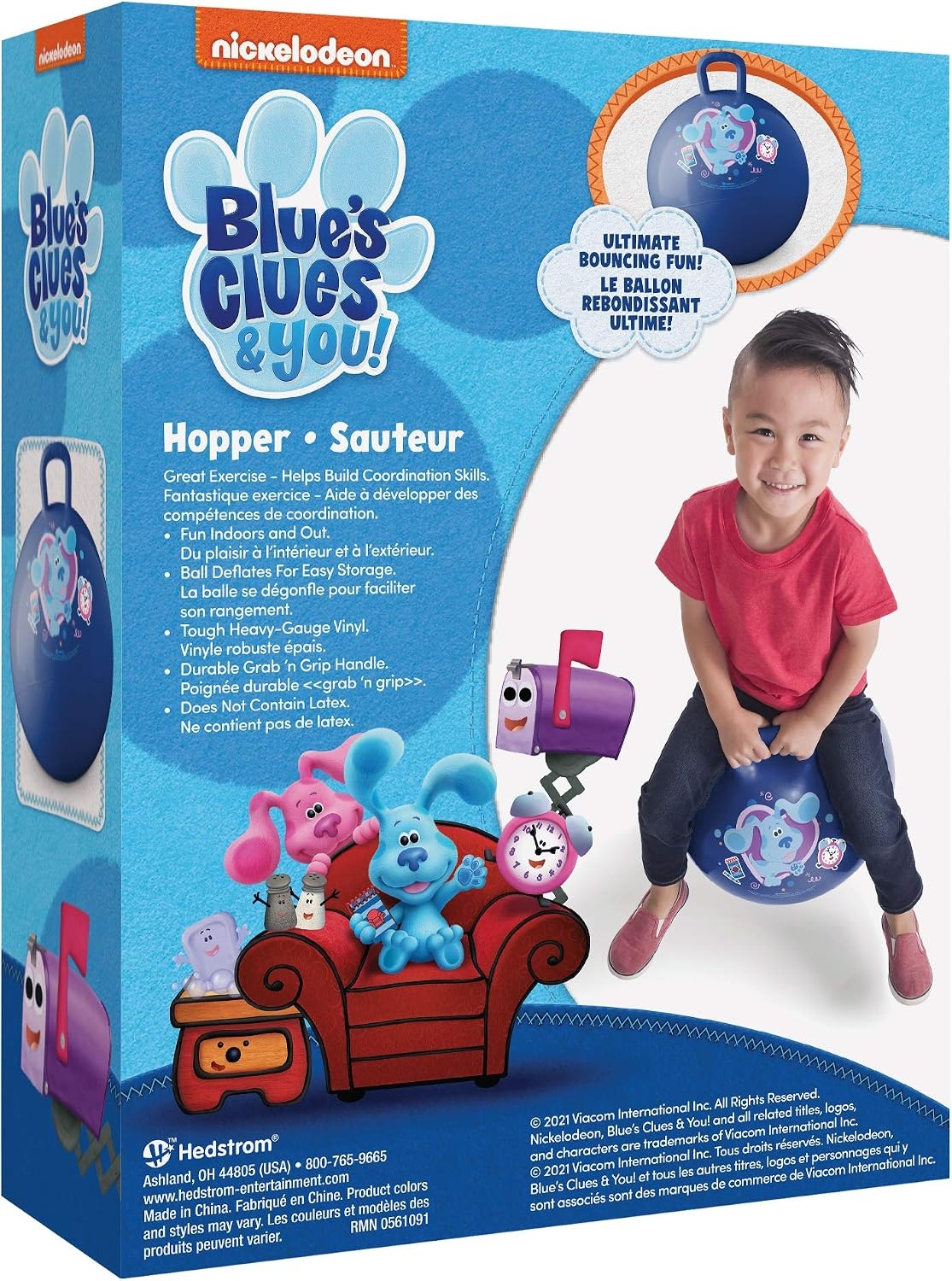 Hedstrom Trolls Hopper Ball, Hop Ball for Kids, 15 Inch, Trolls 2, Model:55-97201(Blues Clues)