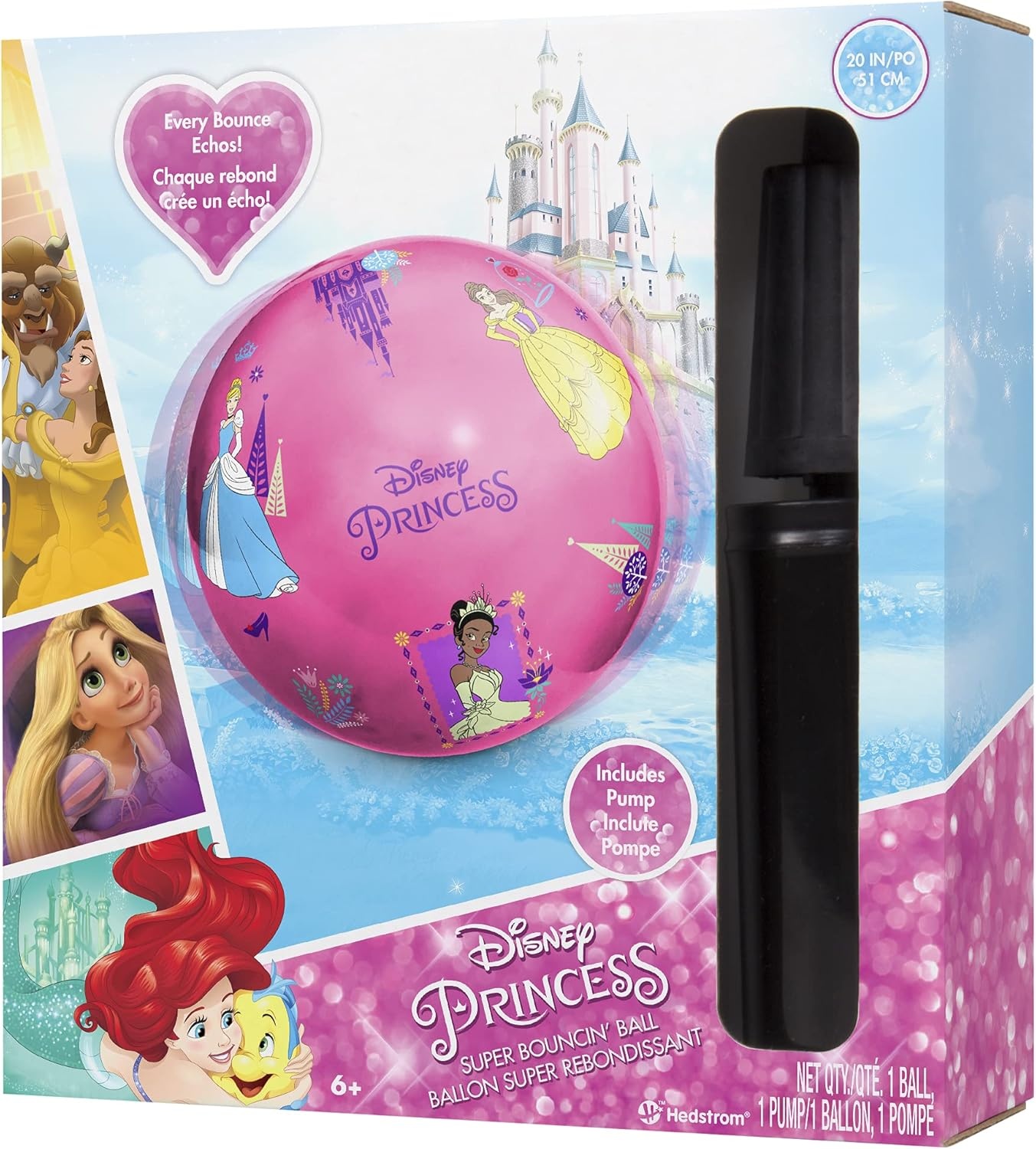 Hedstrom Disney Frozen 2, 20″ Super Bouncin Ball W/Pump, Multicolor (54-0706BX)(Disney Princess)