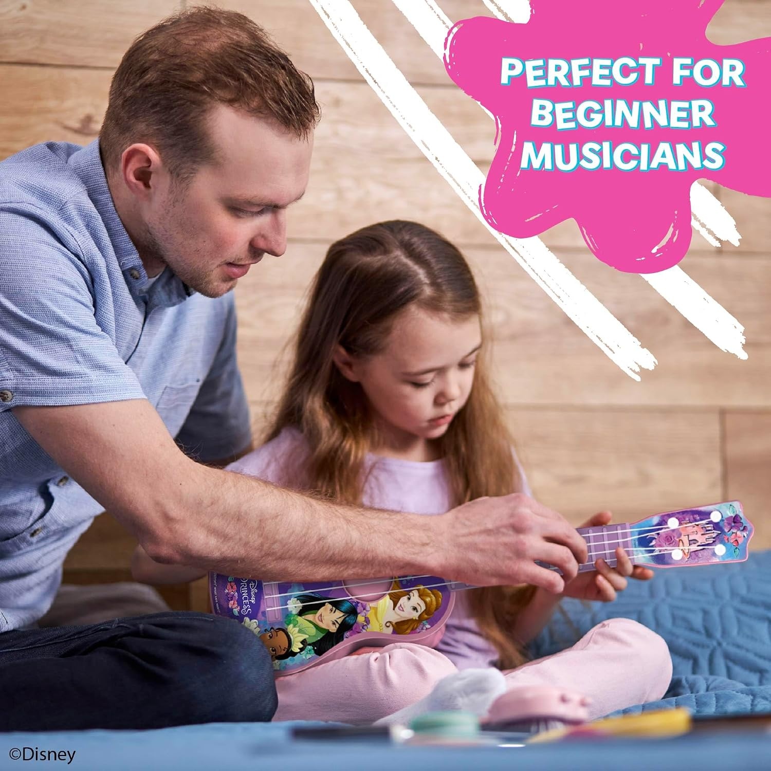 Hedstrom 21.5″ Large Toy Guitar with Adjustable Tuning Pegs, for Kids Age 3+ Years Old, Minnie Mouse(Disney Princess) - view 4