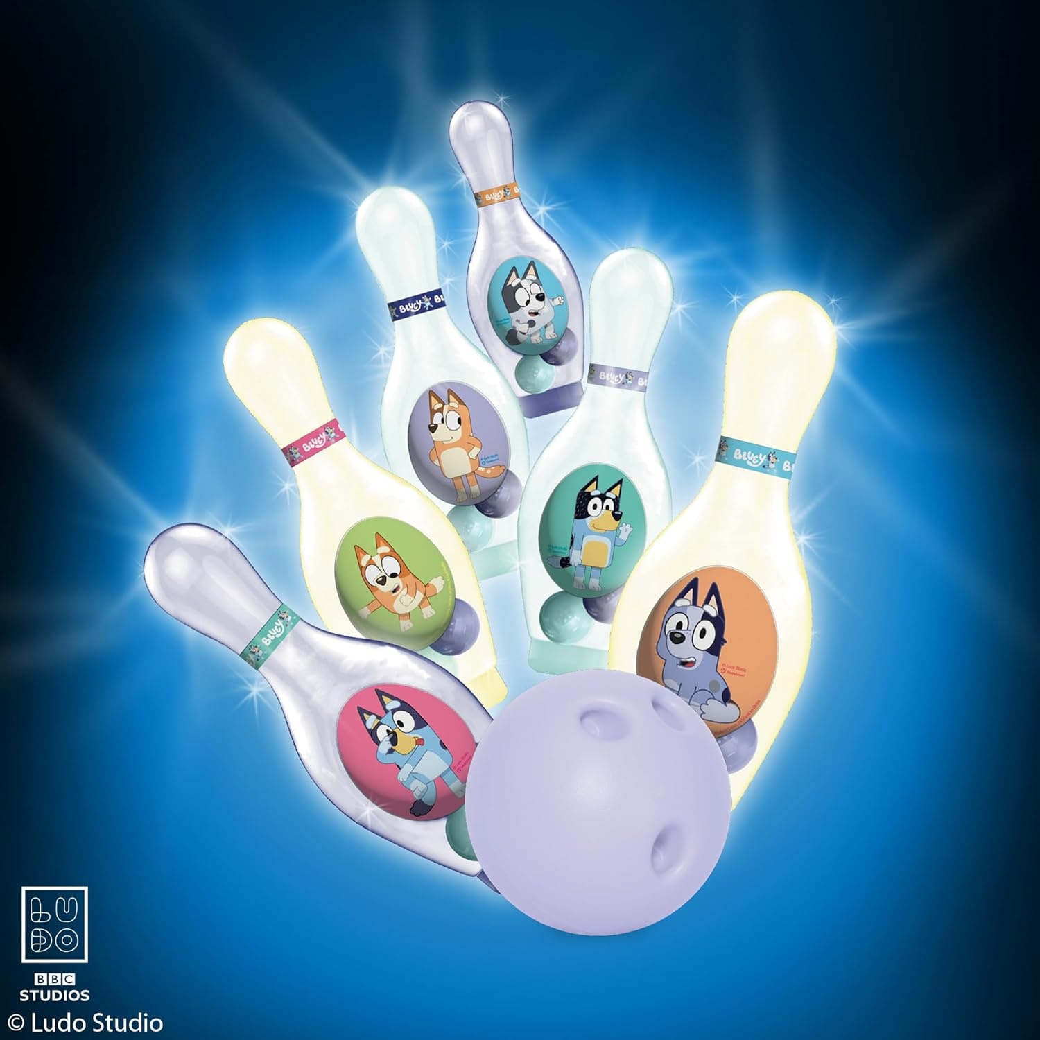 Hedstrom Light Up Bowling Set Game, Spidey & Friends(Bluey) - view 3