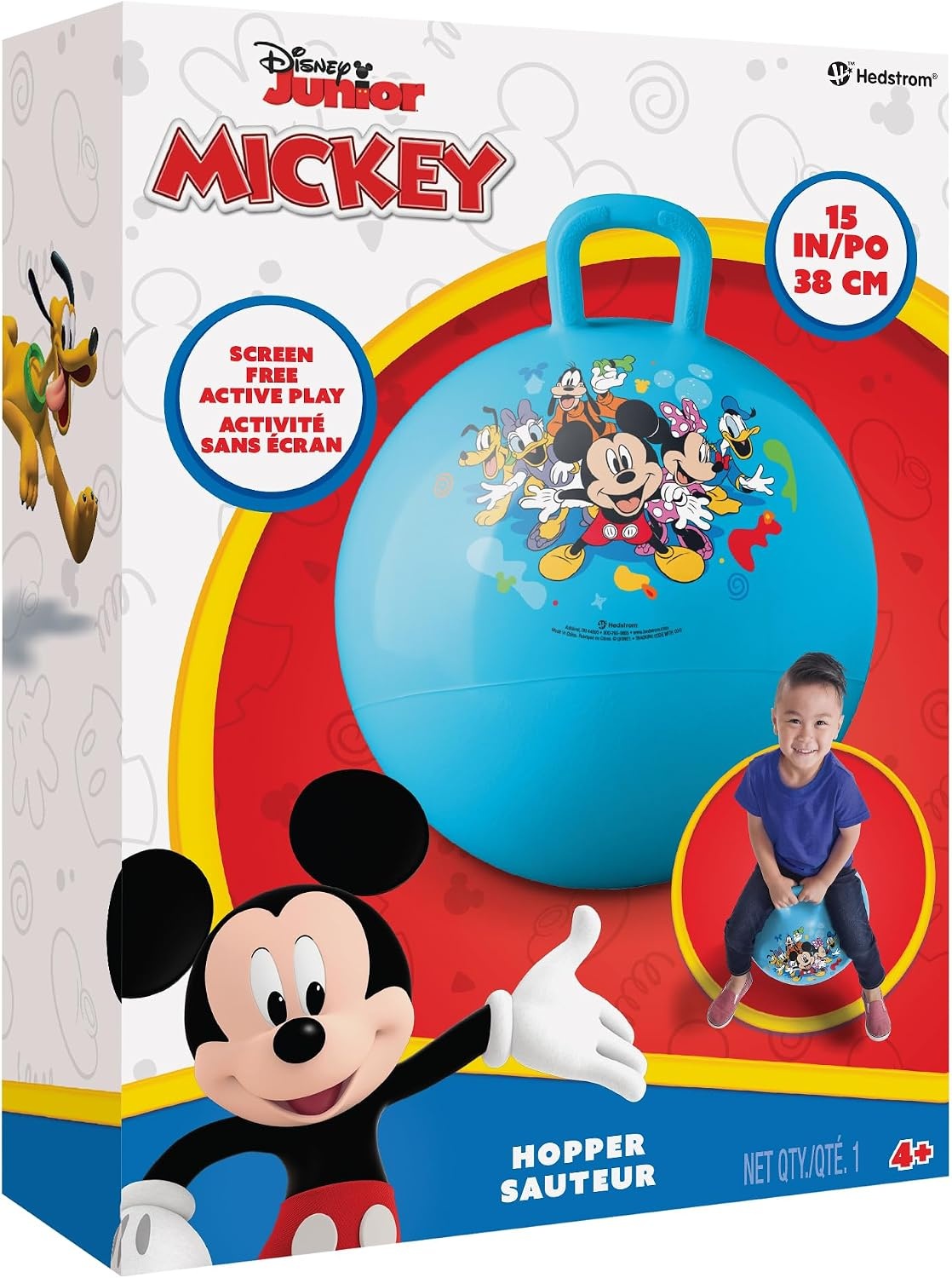 Hedstrom Hopper Ball, Jumping Ball for Kids, 15 Inch, Mickey Mouse(Mickey Mouse)