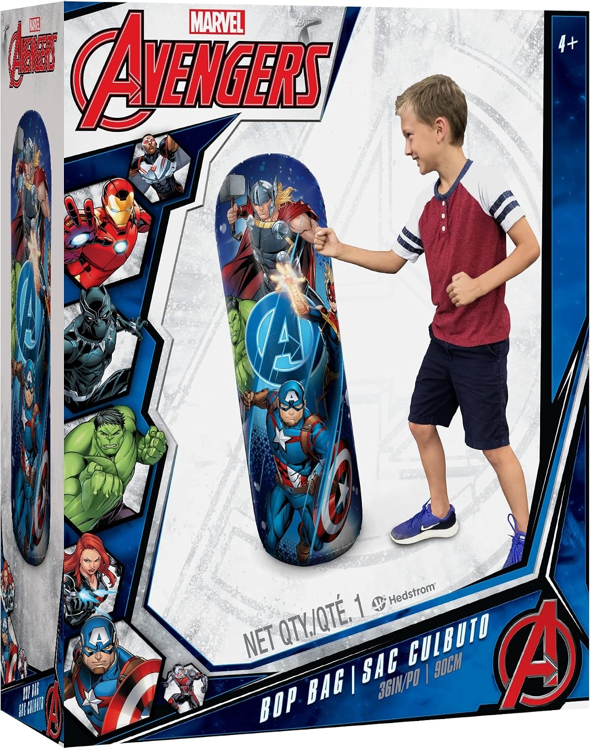 Hedstrom Marvel Avengers Bop Bag Inflatable Punching Bag, 36 Inch, (56-9106)(Avengers)