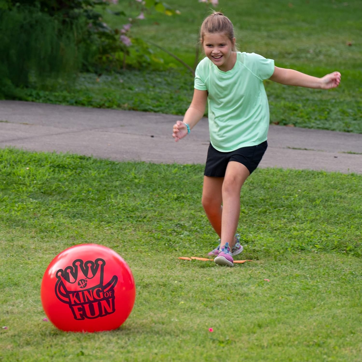 Hedstrom King of Fun Jumbo Kickball Set, Red