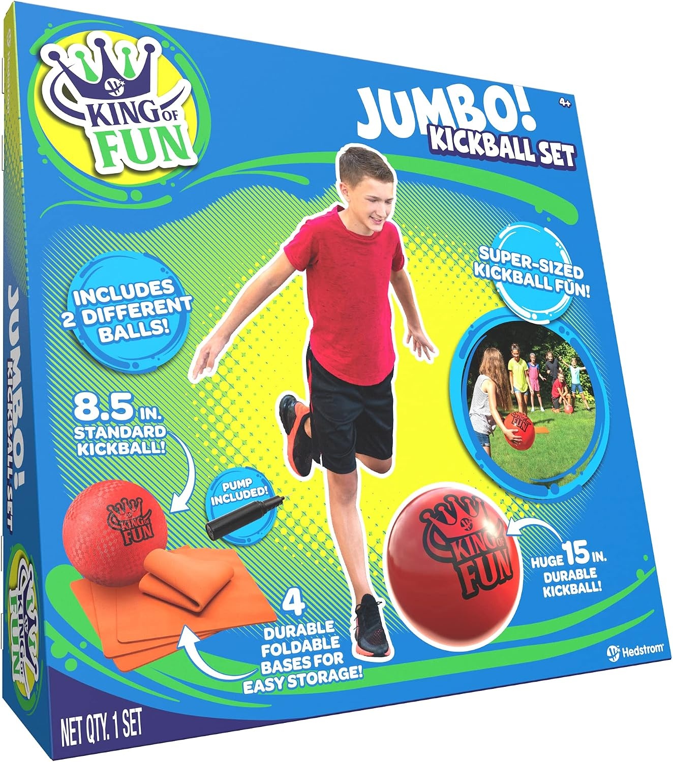 Hedstrom King of Fun Jumbo Kickball Set, Red - view 6