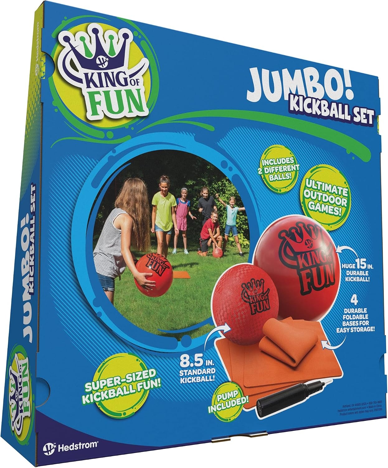 Hedstrom King of Fun Jumbo Kickball Set, Red - view 7