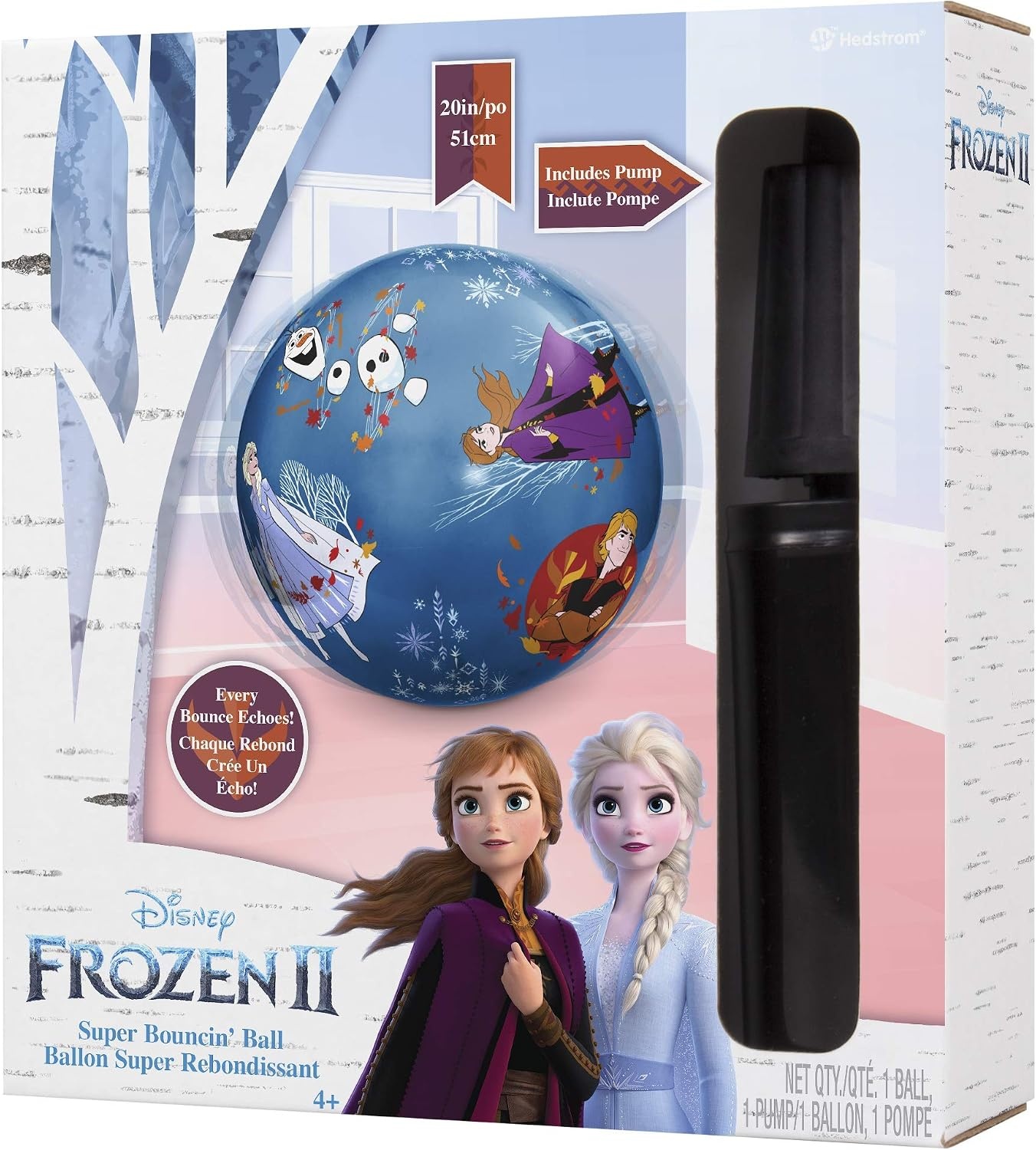 Hedstrom Disney Frozen 2, 20″ Super Bouncin Ball W/Pump, Multicolor (54-0706BX)(Frozen 2)