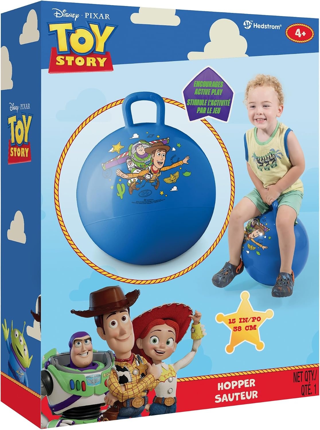 Hedstrom Hopper Ball, Jumping Ball for Kids, 15 Inch, Mickey Mouse(Toy Story)