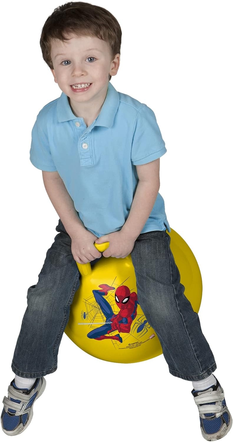 Hedstrom Trolls Hopper Ball, Hop Ball for Kids, 15 Inch, Trolls 2, Model:55-97201(Spiderman-yellow)