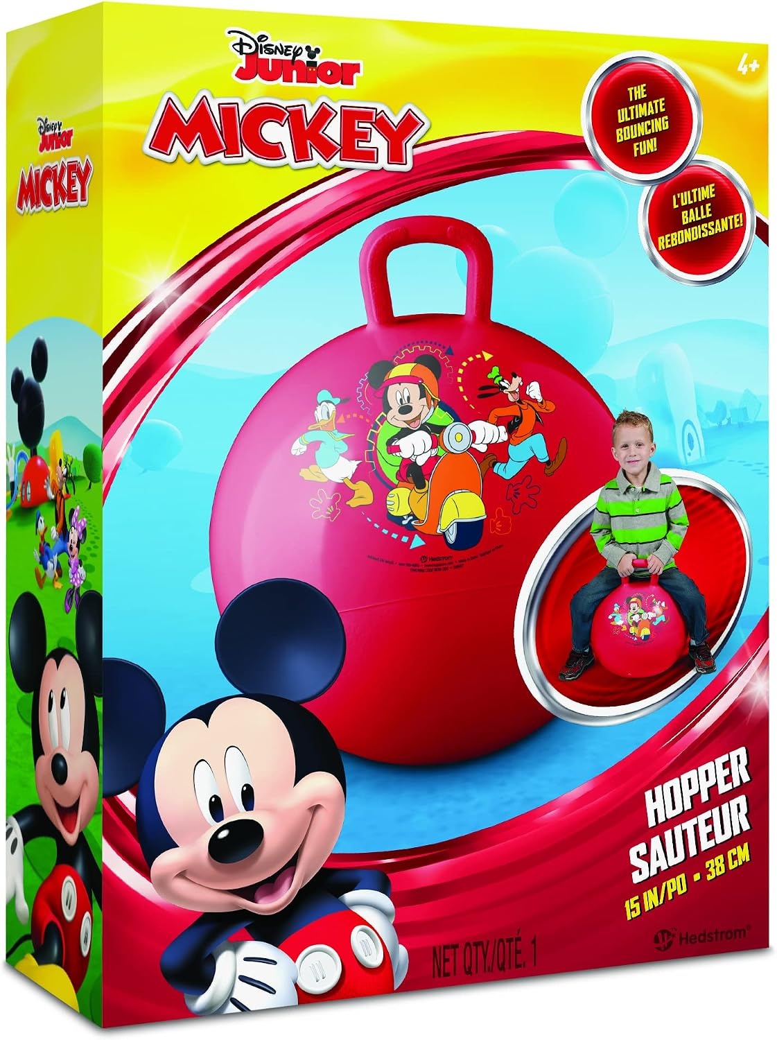 Hedstrom Trolls Hopper Ball, Hop Ball for Kids, 15 Inch, Trolls 2, Model:55-97201(Mickey Mouse)