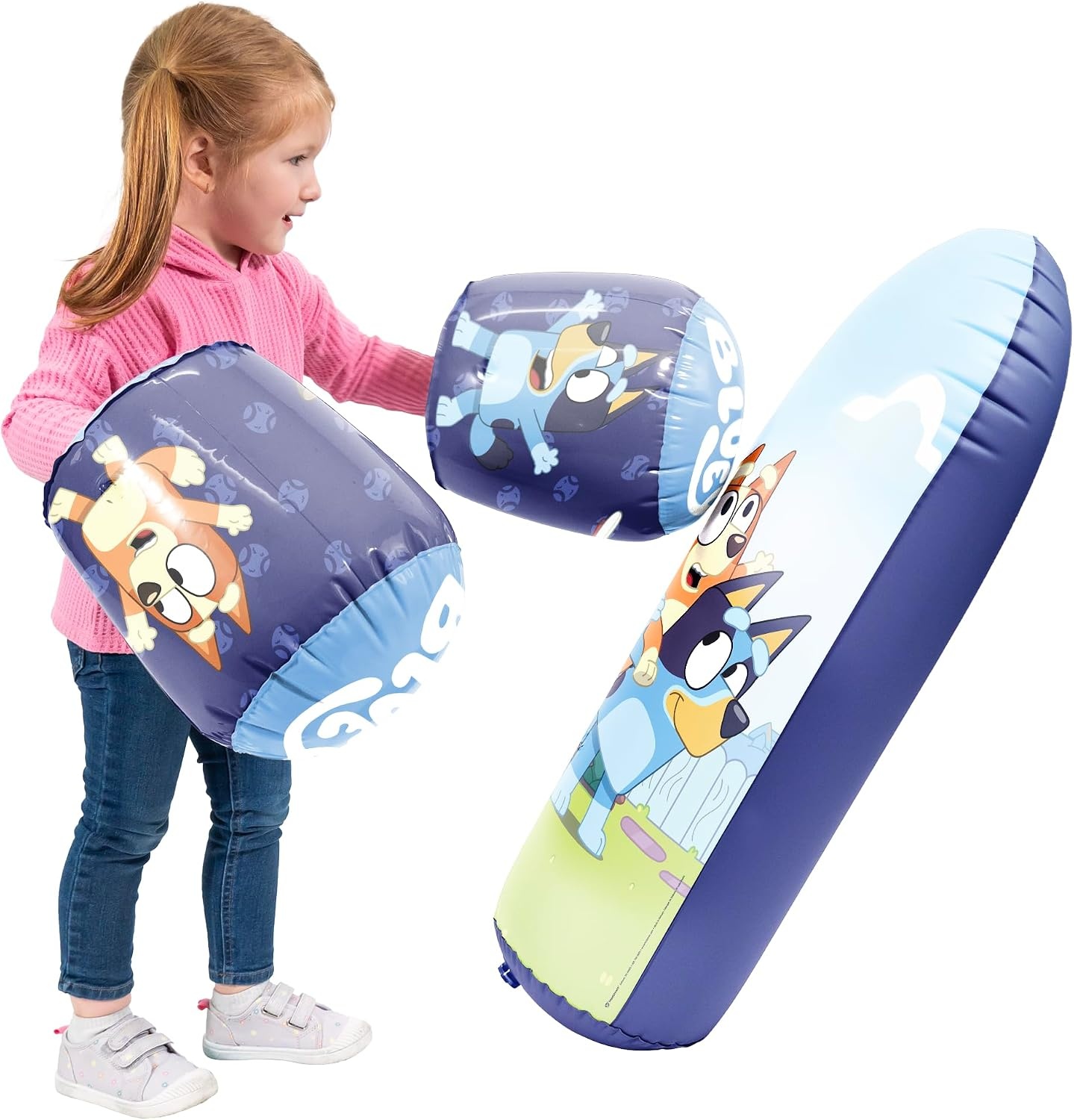 Bluey Bop Bag Combo & Glove Set – Inflatable Punching Bag for Ages 4 and Above, Inflates to 36 Inches - view 3
