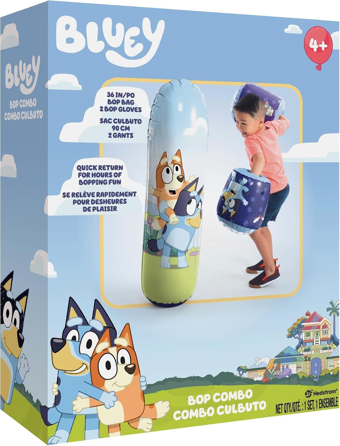Bluey Bop Bag Combo & Glove Set – Inflatable Punching Bag for Ages 4 and Above, Inflates to 36 Inches - view 5