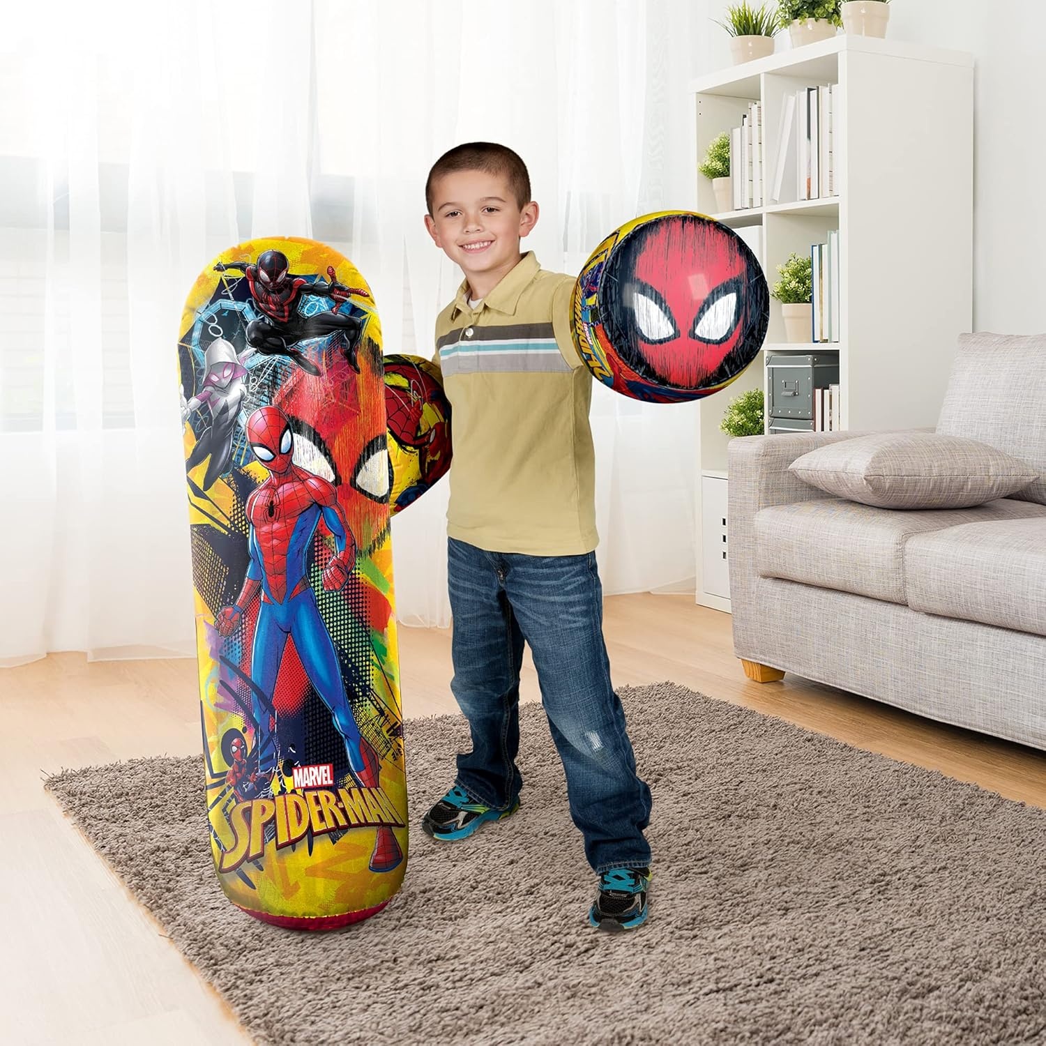 Hedstrom Marvel Avengers Bop Bag Inflatable Punching Bag, 36 Inch, (56-9106)(Spiderman Style 1) - view 3