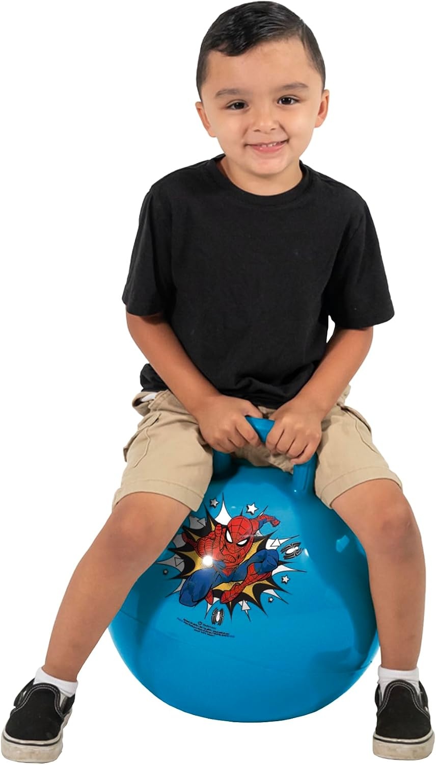 Hedstrom Hopper Ball, Jumping Ball for Kids, 15 Inch, Mickey Mouse(Blue Spiderman) - view 3