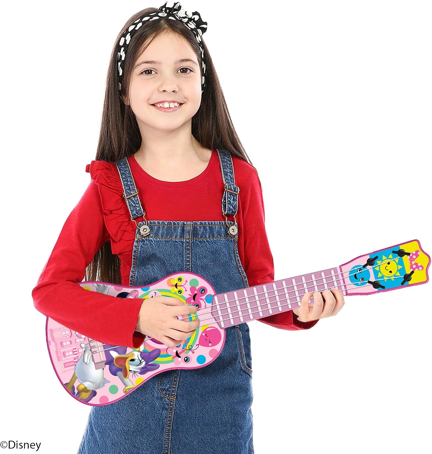 Hedstrom 21.5″ Large Toy Guitar with Adjustable Tuning Pegs, for Kids Age 3+ Years Old, Minnie Mouse(Minnie Mouse) - view 3