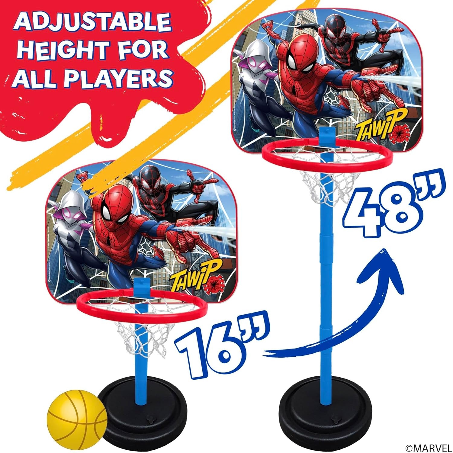 Marvel Spider-Man Adjustable Basketball Set - view 3