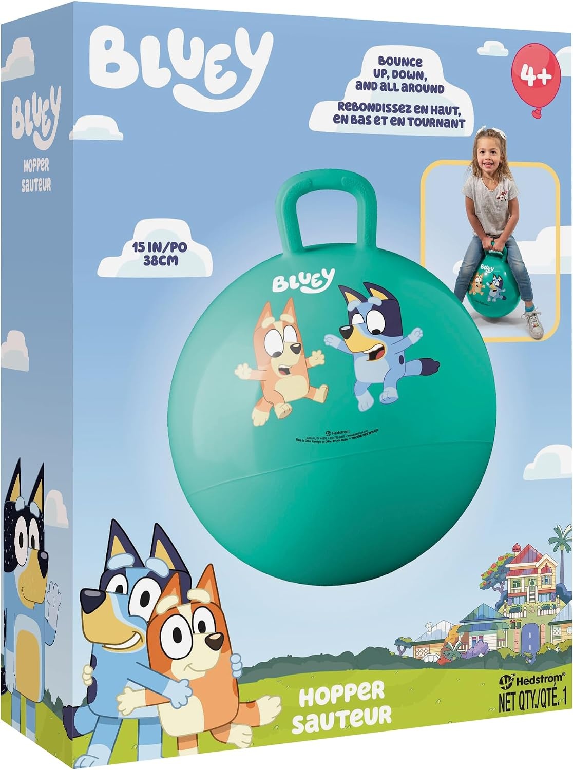 Hedstrom Hopper Ball, Jumping Ball for Kids, 15 Inch, Mickey Mouse(Bluey)