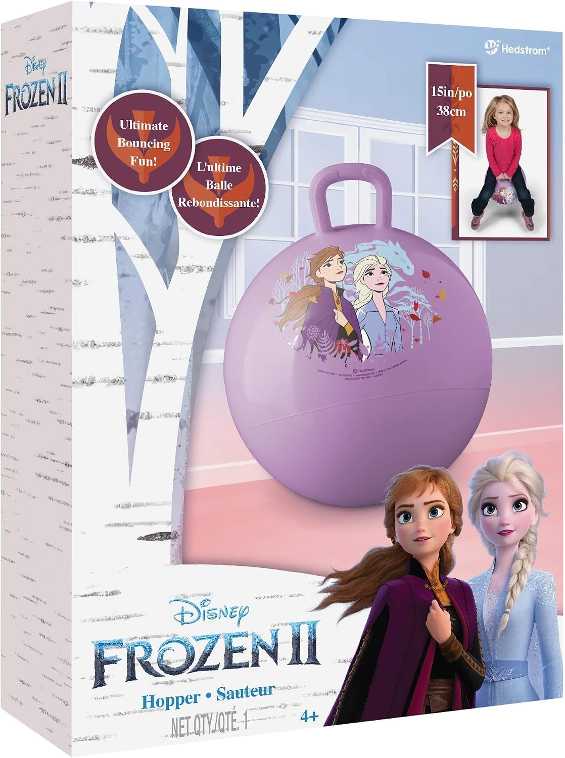 Hedstrom Trolls Hopper Ball, Hop Ball for Kids, 15 Inch, Trolls 2, Model:55-97201(Disney Frozen 2)