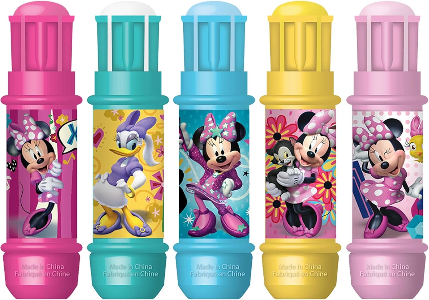Jumbo Chalk Set – 5 Jumbo Chalk Sticks & 5 Holders – Minnie Mouse(Minnie Mouse)