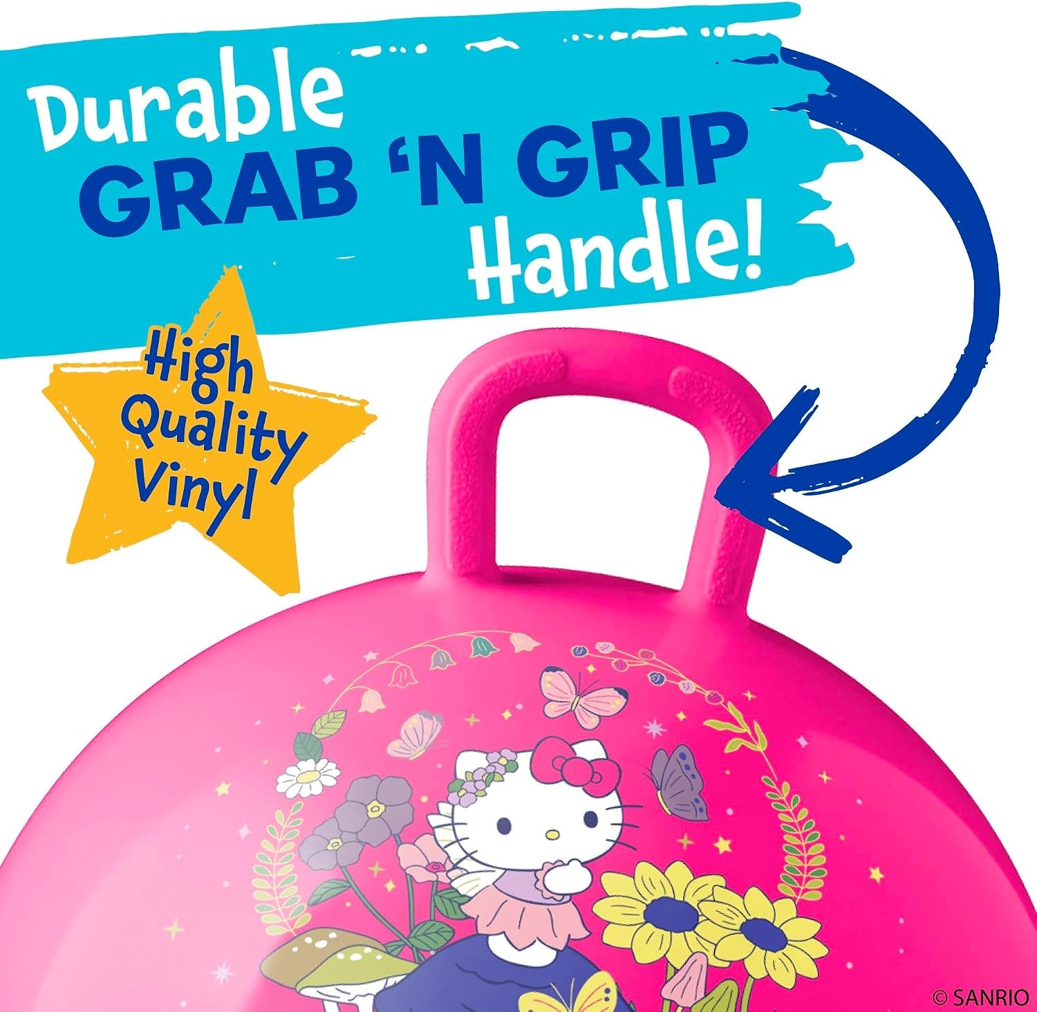 Hedstrom Hopper Ball, Jumping Ball for Kids, 15 Inch, Bluey(Hello Kitty) - view 4
