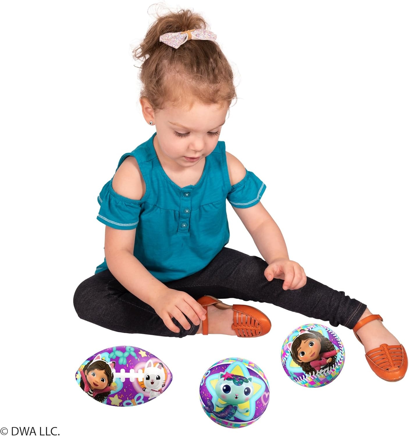 Gabby’s Dollhouse 3 Pack Foam Sport Ball Assortment – Football, Basketball & Baseball - view 3