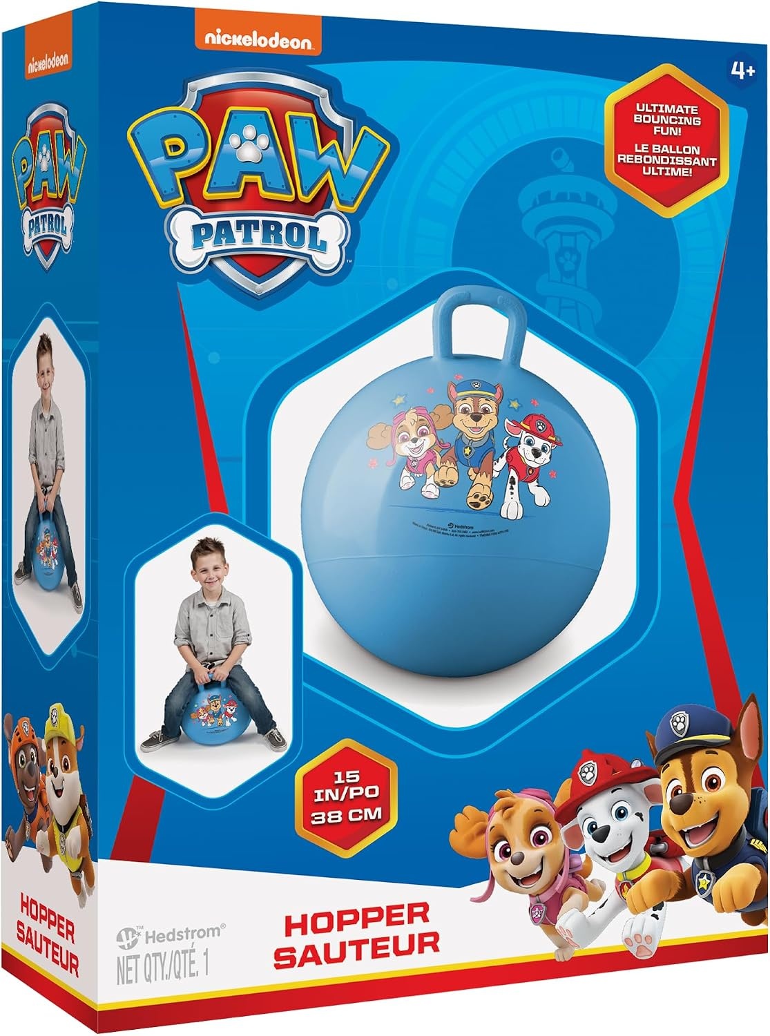 Hedstrom Hopper Ball, Jumping Ball for Kids, 15 Inch, Bluey(Paw Patrol)